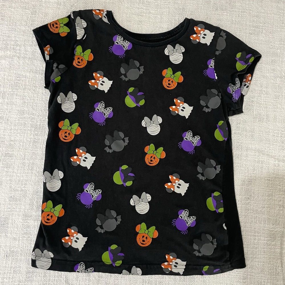 Minnie Mouse Mummy Ghost Pumpkin Disney Halloween‎ black XL 14 Youth Kids